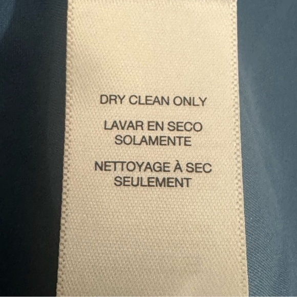 Chicos Boiled Wool Motorcycle Jacket Blue Silver - Picture 9 of 9